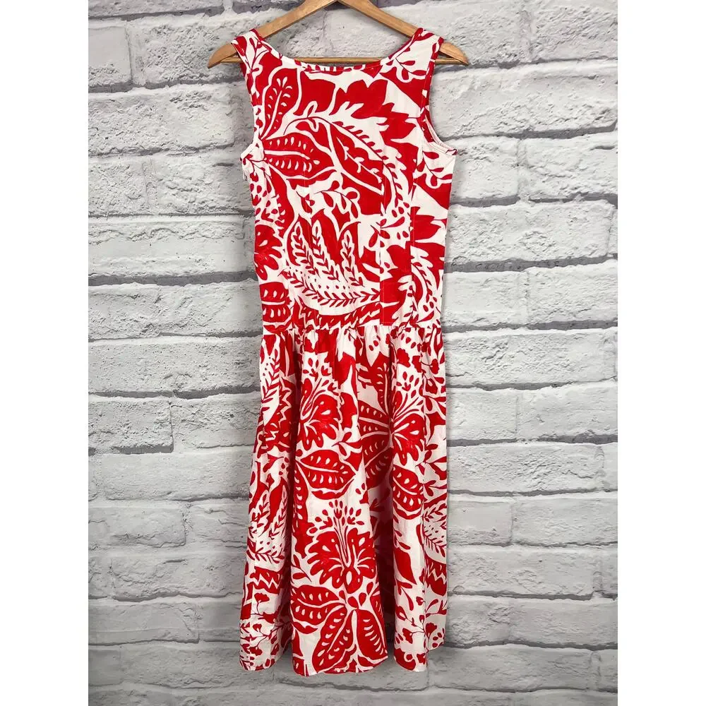NWT Banana Republic Women 0P Tropical Resortwear Vacation Flounce Hem Midi Dress